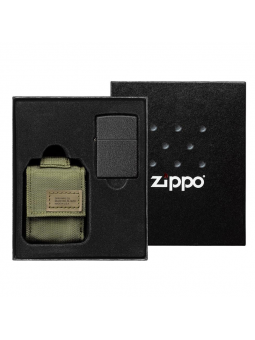 Zippo Crackle Lighter - Pochette Nylon - Kaki