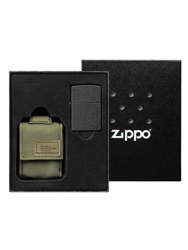 Zippo Crackle Lighter - Pochette Nylon - Kaki