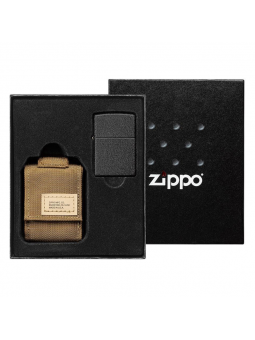 Zippo Crackle Lighter - Pochette Nylon - Camel
