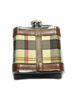 Flasque acier motif carreau 140 ml