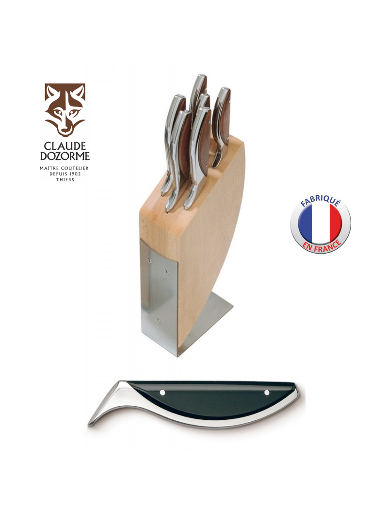 Bloc Couteaux Haute Cuisine - Claude Dozorme - Noir