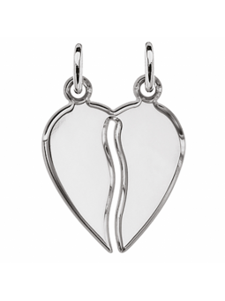 Pendentif cœur à partager -...
