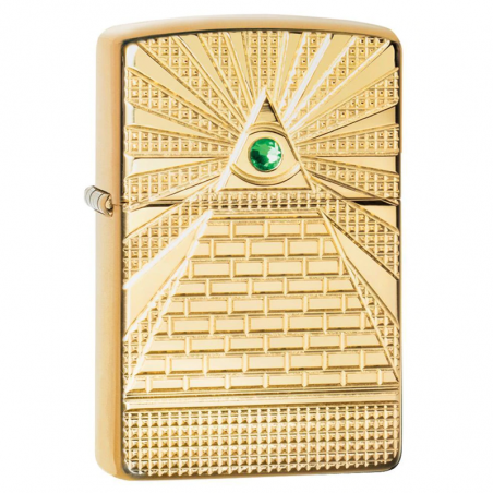 Zippo Œil de la Providence Design - Doré