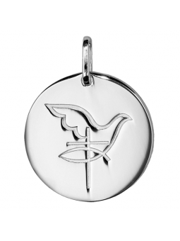 Médaille ronde Colombe et...