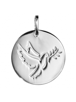 Médaille ronde colombe -...