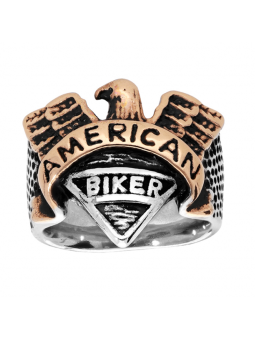 Bague Acier American Biker
