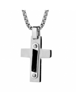 Collier Acier - Croix cable...
