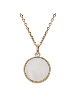 Collier  médaille ronde -...