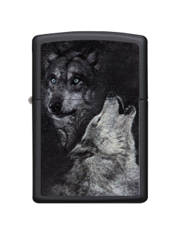 Zippo - Loup - Noir mat