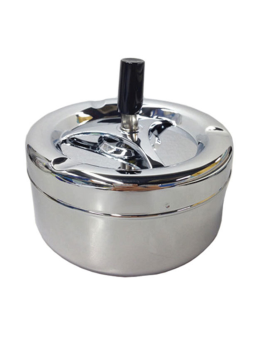 Cendrier à poussoir - Chrome