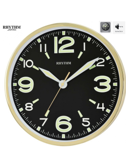 Pendule murale métal doré -...