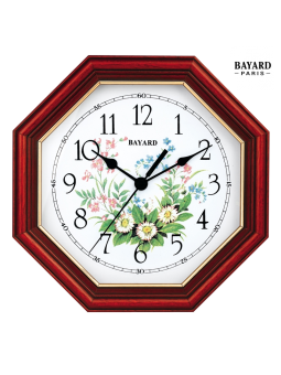 Pendule Bois octogonale -...