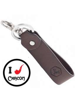 Porte-Clefs cuir brun foncé...
