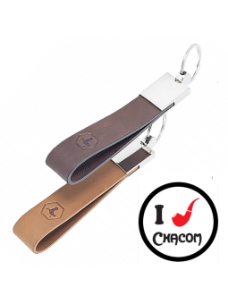 Porte-Clefs cuir brun foncé...