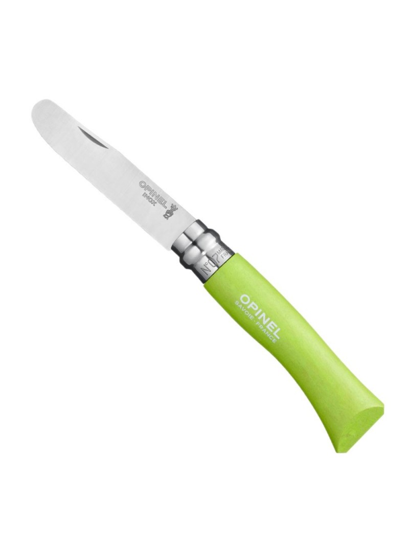 Opinel n°7 Bout rond vert Pomme