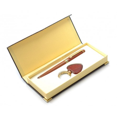 Coffret stylo roller + Porte-clés coeur Coffret stylo roller + Porte-clés coeur