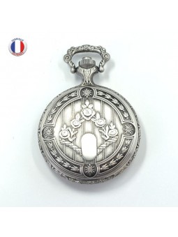 Montre de poche fleurs -...