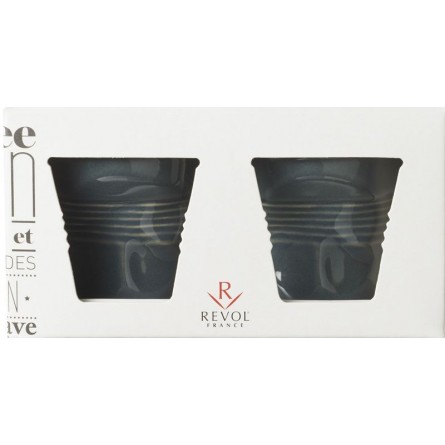 Coffret Gris Cendré 2 ESPRESSO 8CL - REVOL - Collection Les Froissés