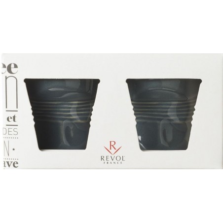 Coffret Gris Cendré 2 ESPRESSO 8CL - REVOL - Collection Les Froissés