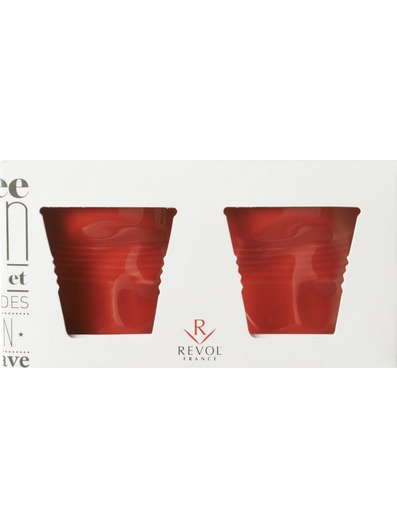 Coffret Rouge Piment 2 ESPRESSO 8CL - REVOL - Collection Les Froissés