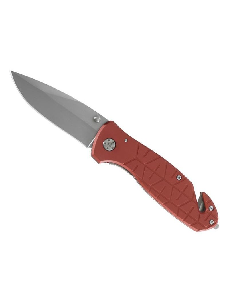 Couteau HERBERTZ Rouge 12CM INOX + CLIP