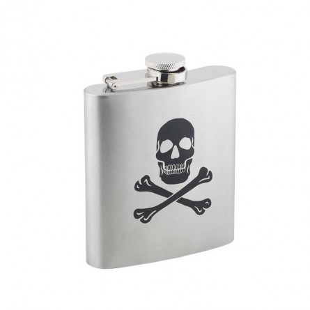 Flasque 180ML inox Tête de Mort