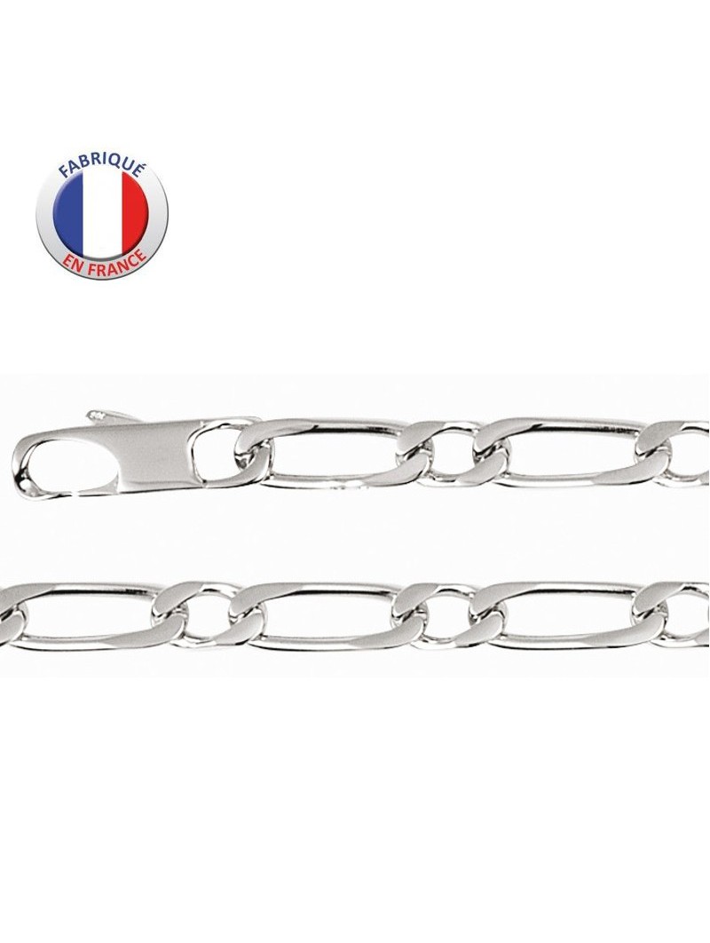Collier Argent Rhodie Maille Alternee 1 1 Largeur 6 Mm Collier Argent Rhodie Maille Alternee 1 1 Largeur 6 Mm