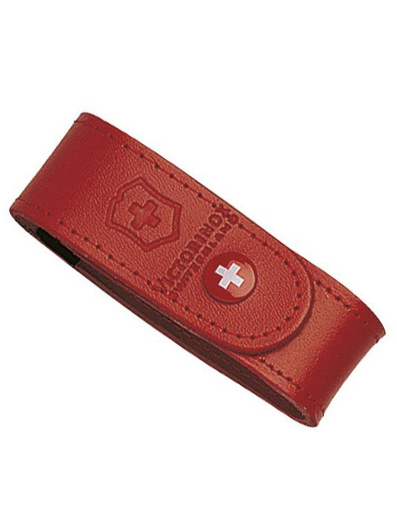 Etui couteau suisse - Cuir Rouge - 6 à 14 pièces