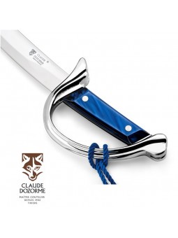 Sabre à champagne Prestige Lassalle - Manche bleu micarta - Socle acajou