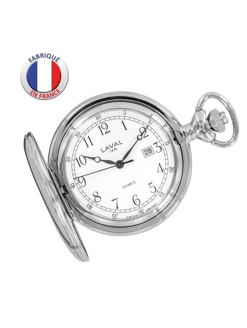 Montre de Poche couvercle Chromée - Fabrication Française  