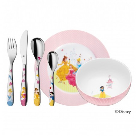 Coffret Couverts Disney Princesse - 6 pièces - Bol et assiette