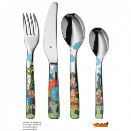 4 Couverts enfant acier - WICKIE - WMF 4 Couverts enfant acier - WICKIE - WMF
