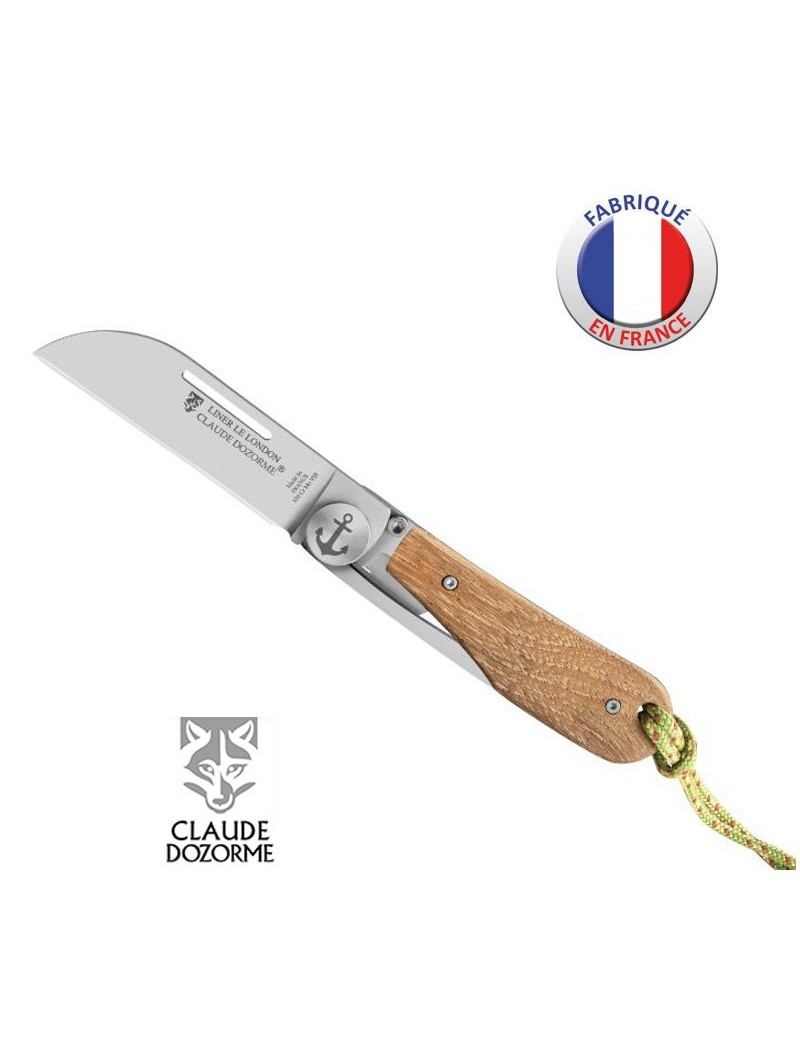 Couteau LONDON - Claude Dozorme - Bois Teck - Ancre Marine