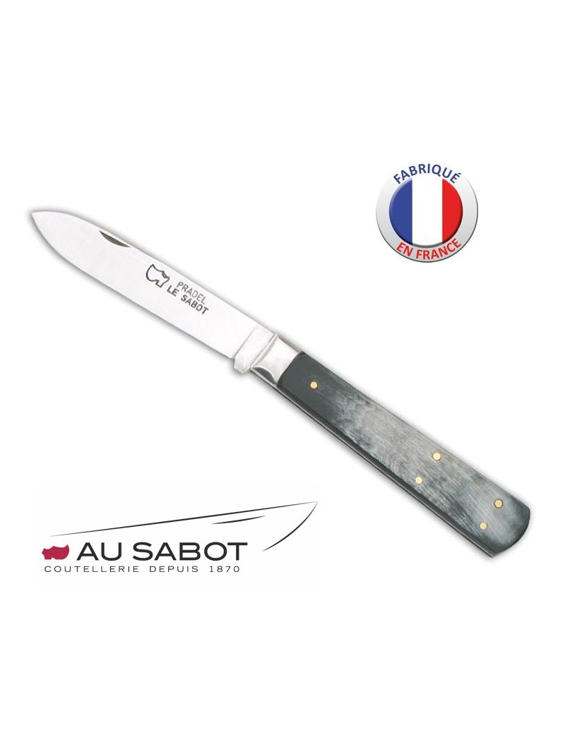 Couteau Le Pradel - AU SABOT - Manche corne AC 10,5 cm - Lame carbone