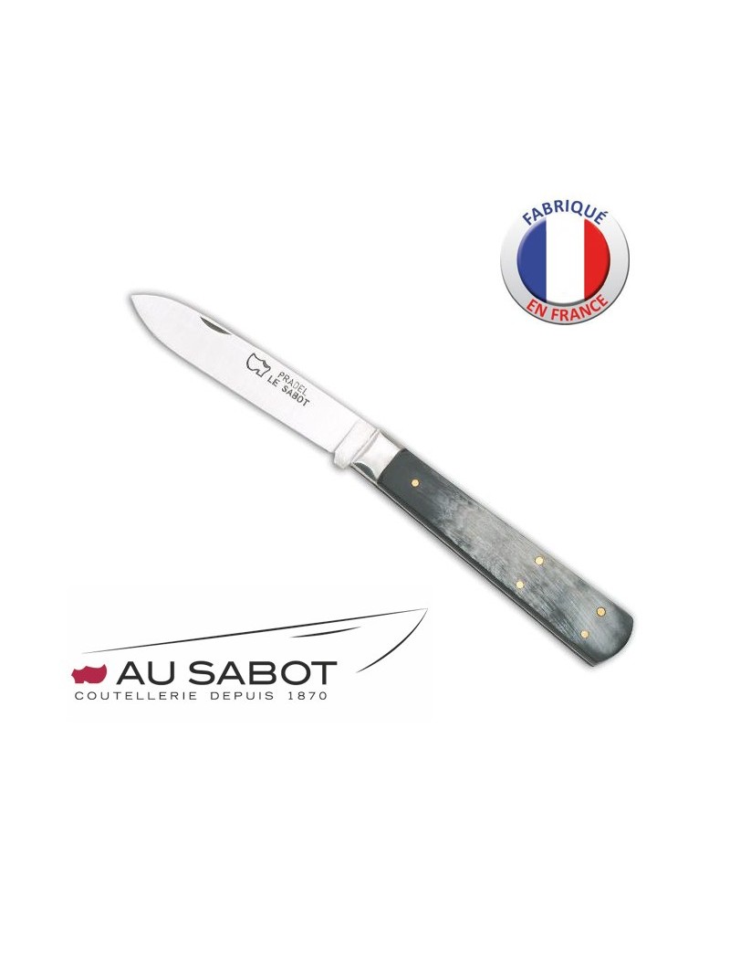 Couteau Le Pradel - AU SABOT - Manche corne AC 8,5 cm - Lame carbone