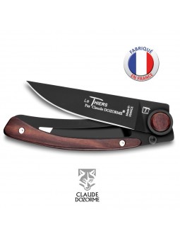 Couteau Liner Lock Laguiole - Claude Dozorme - Bois Vallernia - Revêtement Noire
