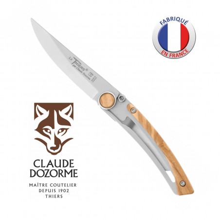  Couteau Liner Lock Laguiole - Claude Dozorme - Bois d'Olivier