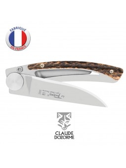  Couteau Liner Lock Le Thiers - Claude Dozorme - Bois de Cerf