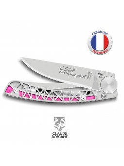  Couteau Liner Lock MADE IN FRANCE - Claude Dozorme - Manche style La Tour Eiffel