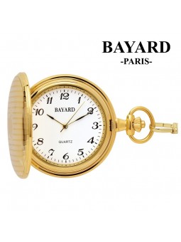 Montre de poche avec couvercle - BAYARD Paris - Laiton doré