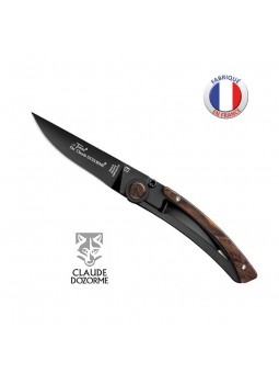  Couteau Liner Lock Laguiole - Claude Dozorme - Bois Vallernia - Revêtement Noire