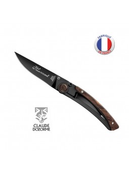 Couteau Liner Lock Laguiole - Claude Dozorme - Bois Vallernia - Revêtement Noire