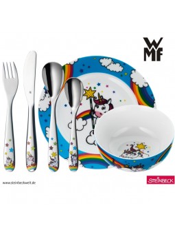 Couverts enfant Licorne - Assiette et bol en porcelaine