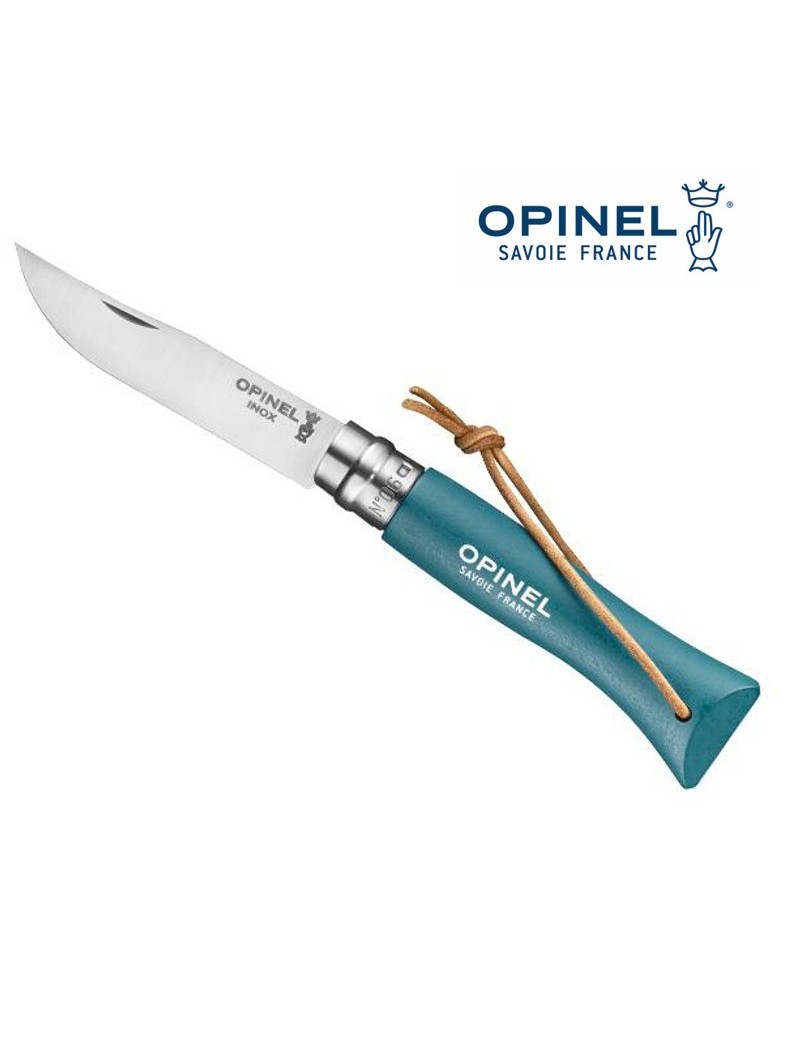 OPINEL N°6 turquoise - Lien baroudeur