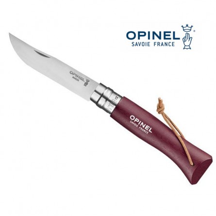 OPINEL N°8 grenat - Lien baroudeur OPINEL N°8 grenat - Lien baroudeur
