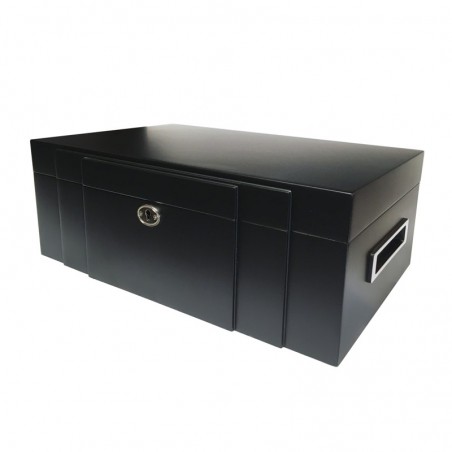 Cave 125 cigares - Noir satiné - ECLIPSE - Bois de rose brésilien