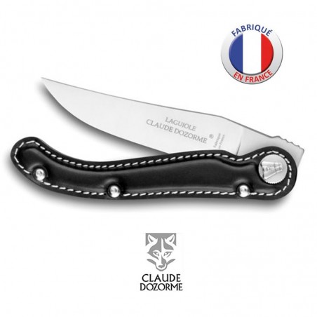 Couteau  Le Baroudeur Laguiole - Claude Dozorme - Manche cuir