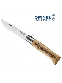 Opinel n°8 "Animalia 3" Cerf - Chêne