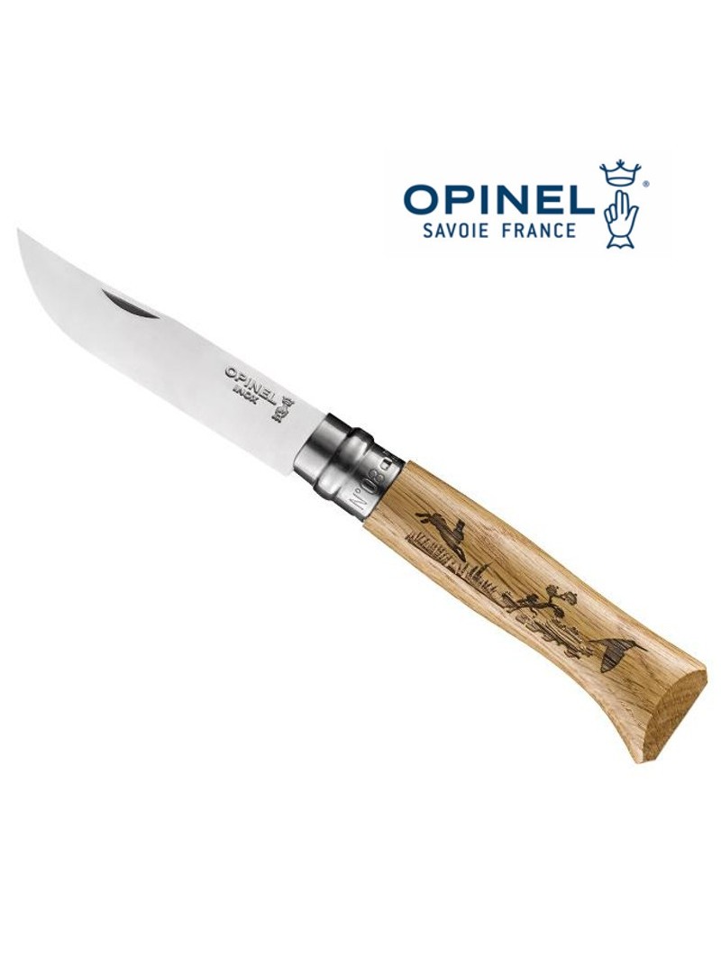 Opinel n°8 "Animalia 3" Lièvre - Chêne