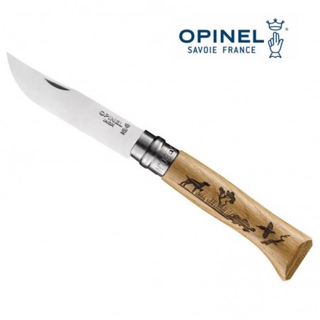 Opinel n°8 "Animalia 3" Chien - Chêne